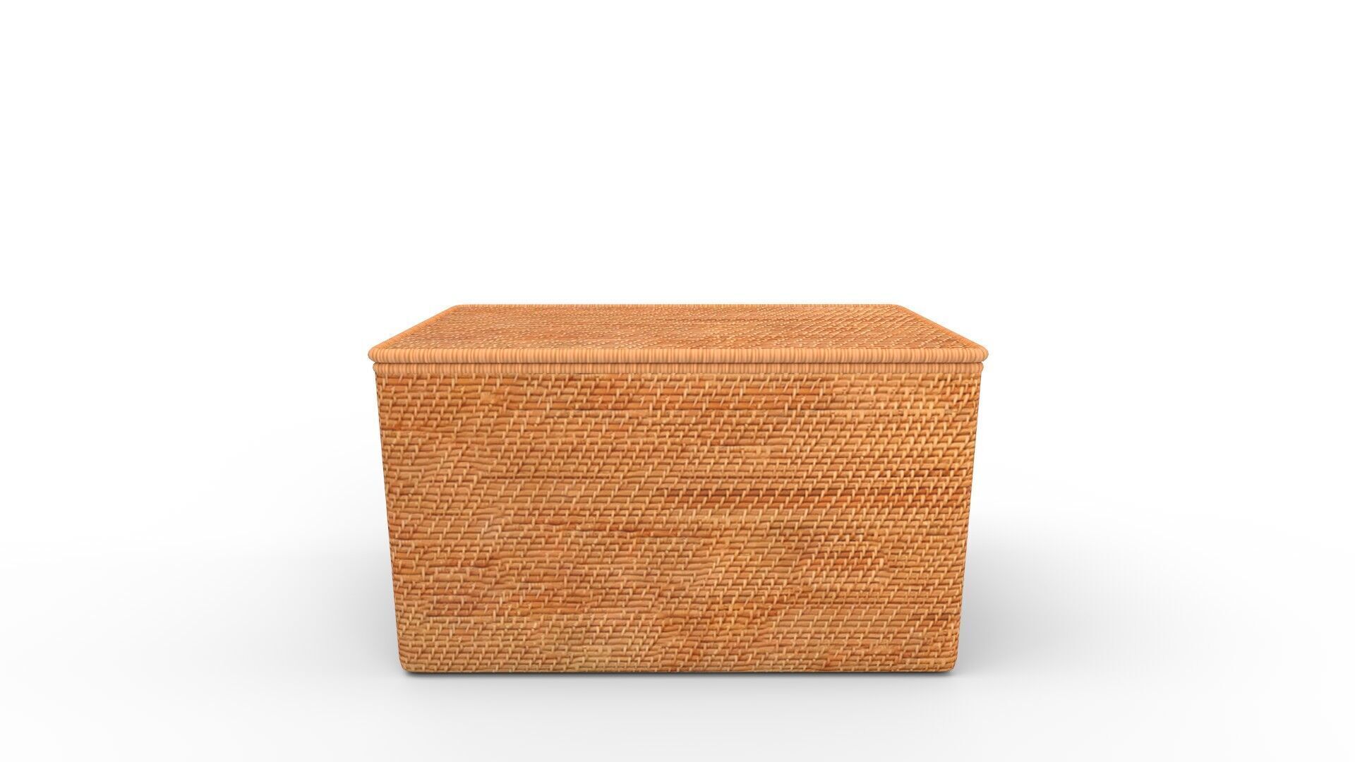 Modern Weave Lidded Storage Basket 3D model_8