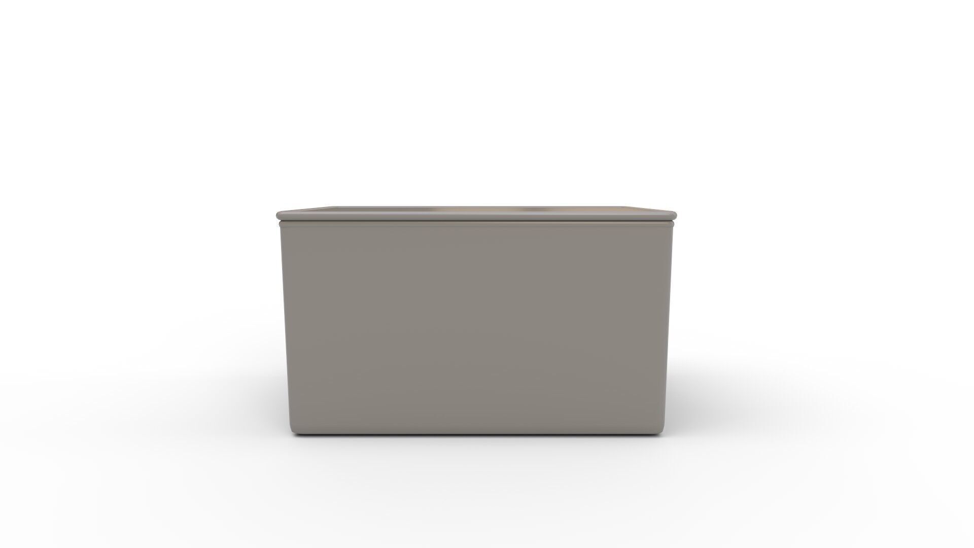 Modern Weave Lidded Storage Basket 3D model_7