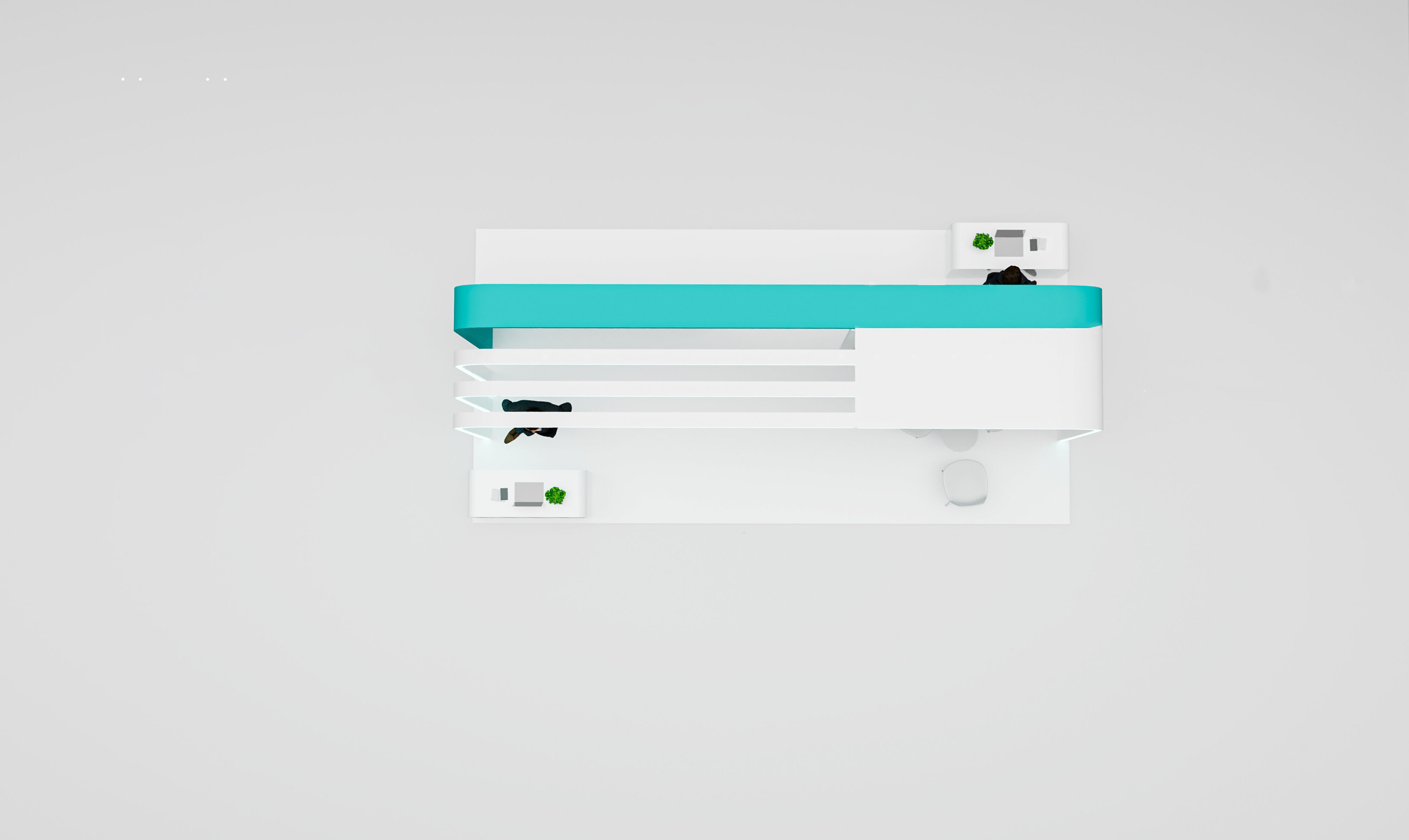 booth 6x3 open 4 side  3D model_3