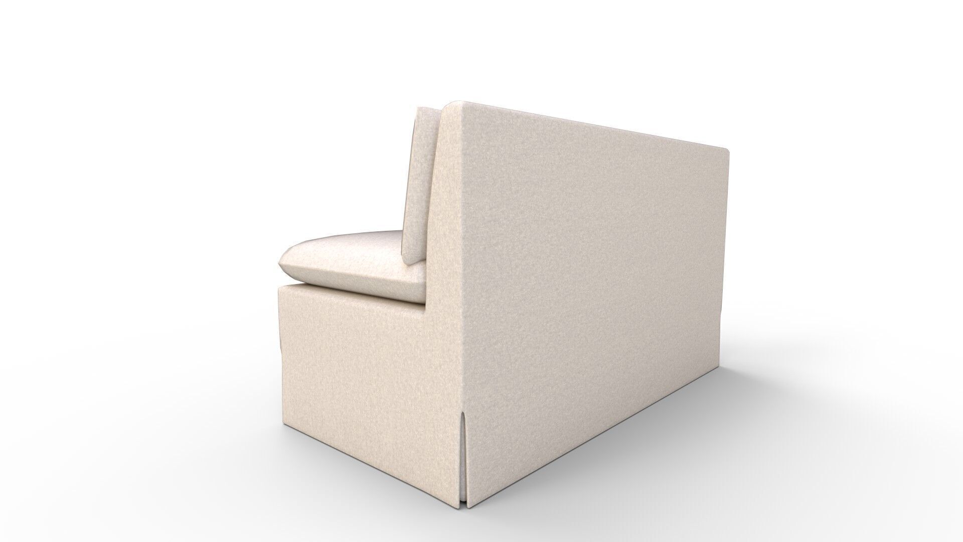 Belmar Slipcovered Dining Banquette Bench 3D model_4