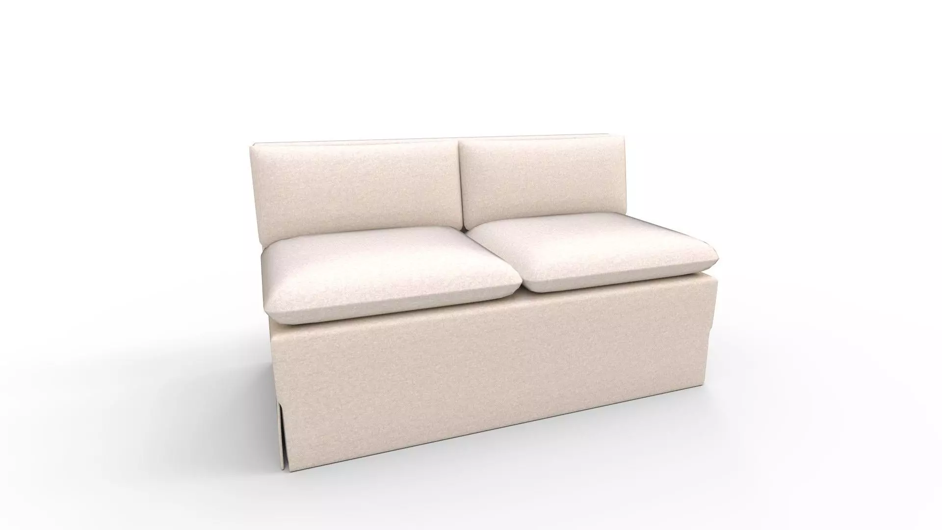 Belmar Slipcovered Dining Banquette Bench 3D model_0