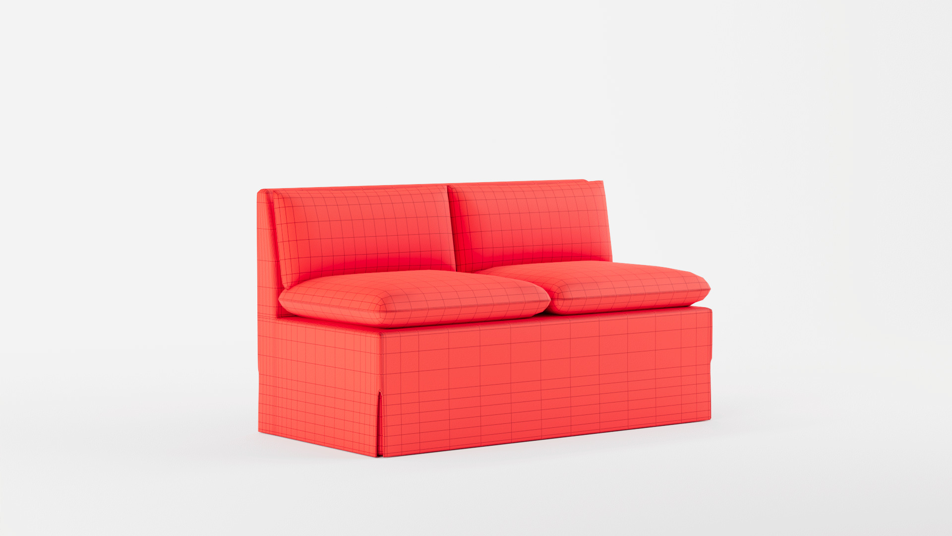 Belmar Slipcovered Dining Banquette Bench 3D model_10