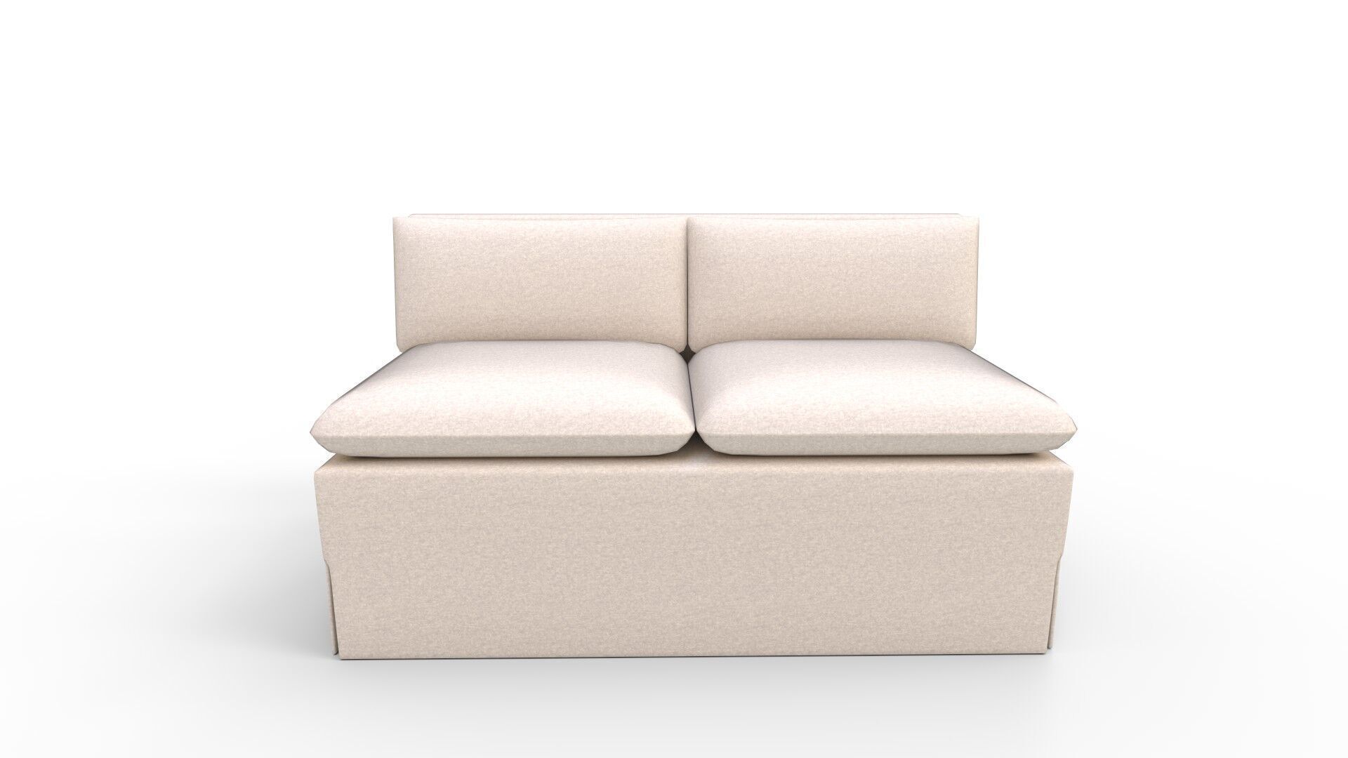 Belmar Slipcovered Dining Banquette Bench 3D model_1