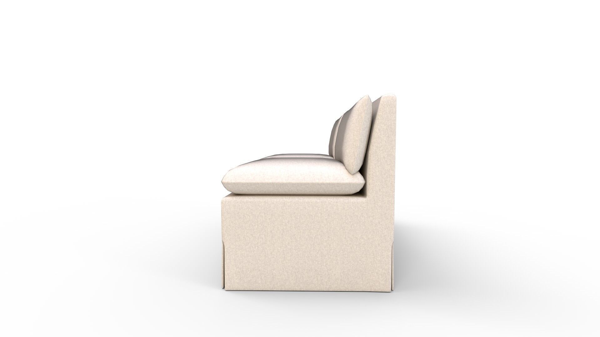 Belmar Slipcovered Dining Banquette Bench 3D model_3