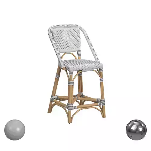  Butler Solstice White Rattan Counter Stool