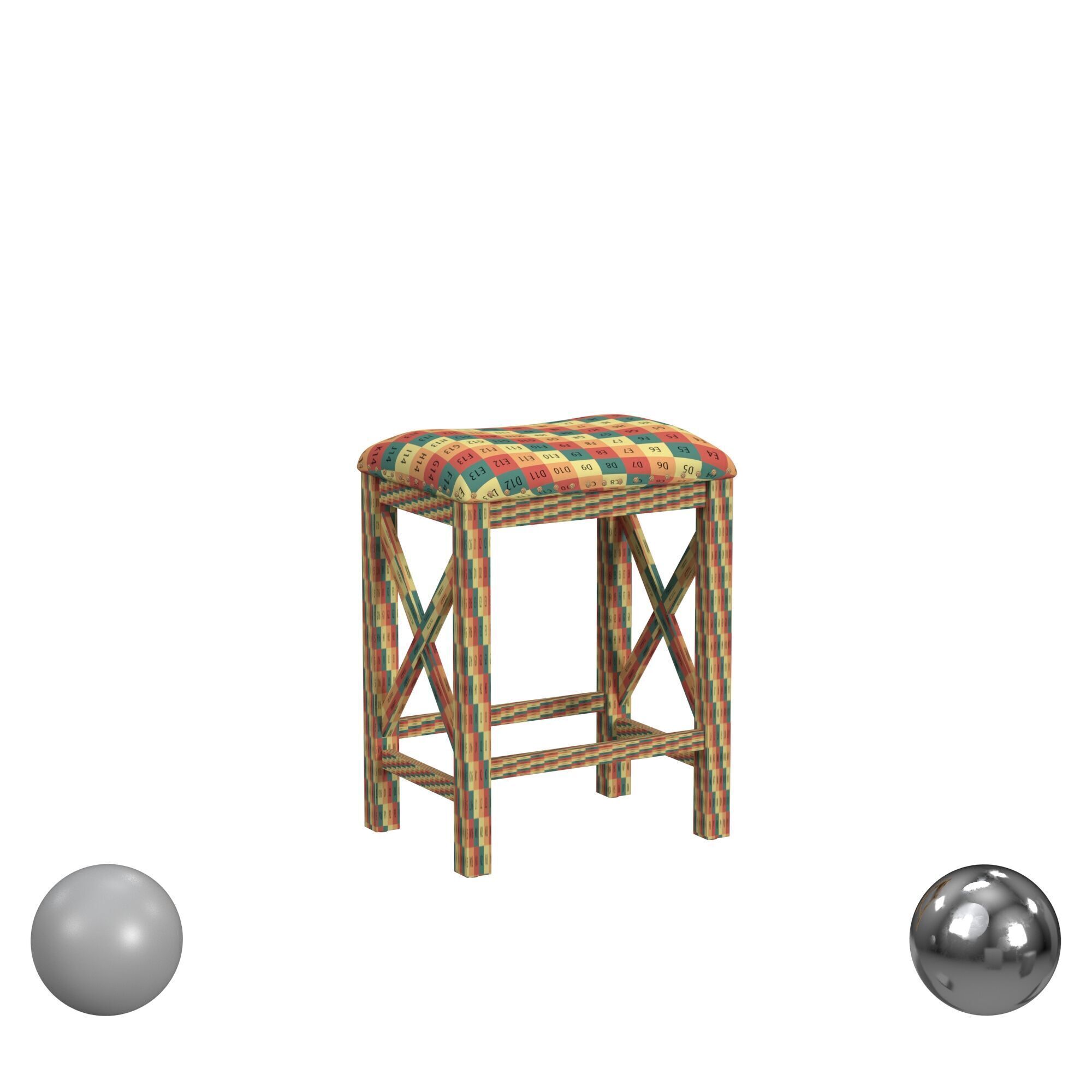 Willow Bend Wood Backless Counter Height Stool 3D model_2