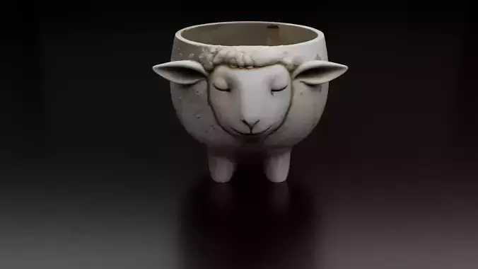 Sheep Pen Holder Cute Animal Desk Organizer for Kids and Adults 3D print model