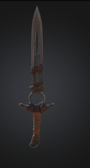 ACIENT SWORD Low-poly 3D model_1