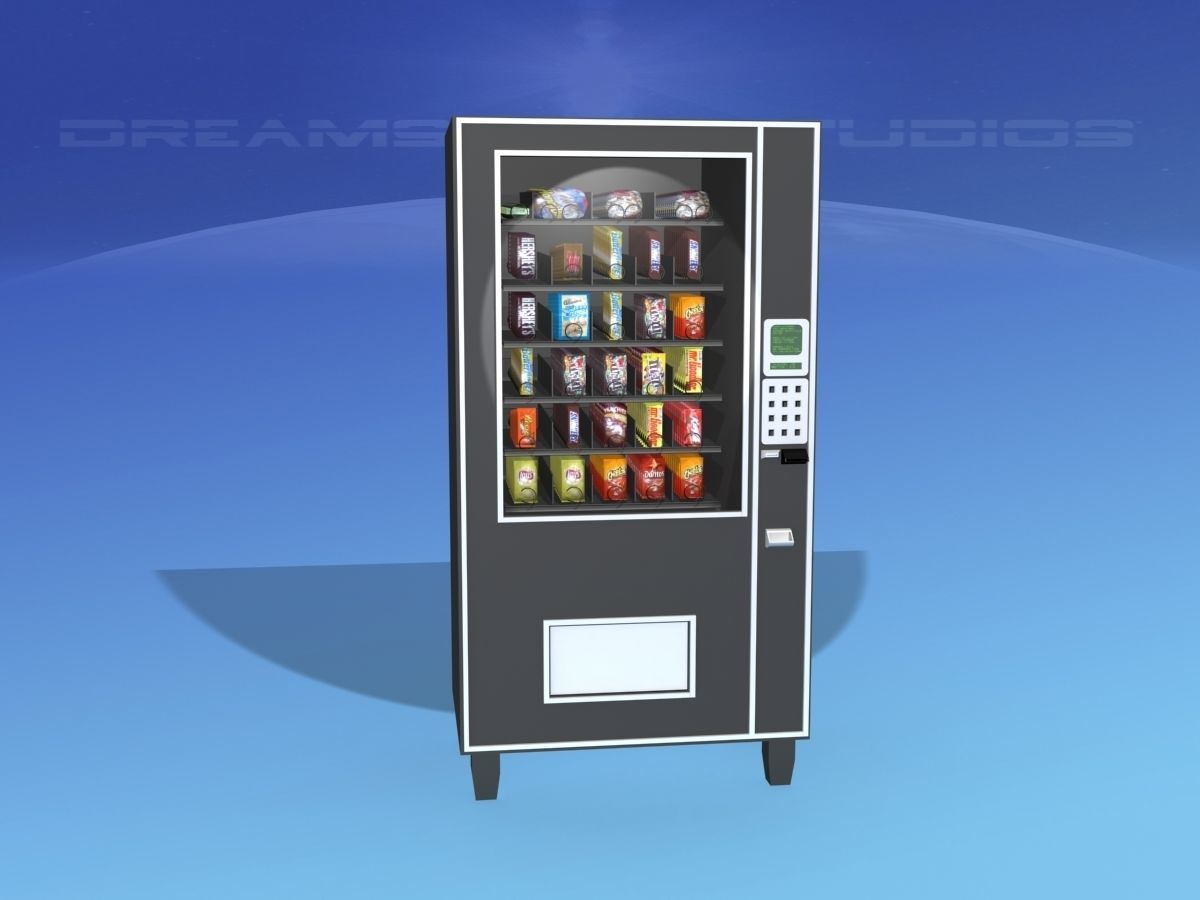 Snack Vending Machine 3D model_2