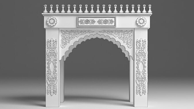 Indain Palace Porch 3D model