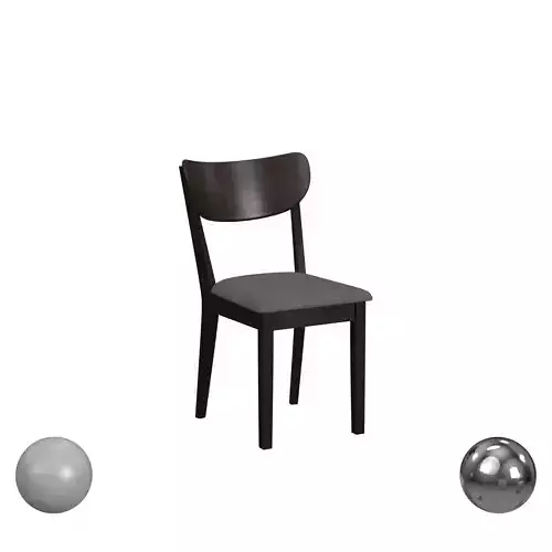 MidMod Wood Back Side Chair Chestnut