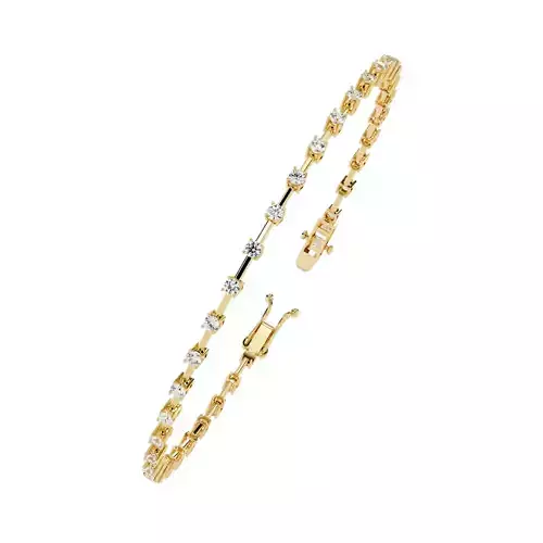 3D Printable Jewelry design of Bracelet with diamonds