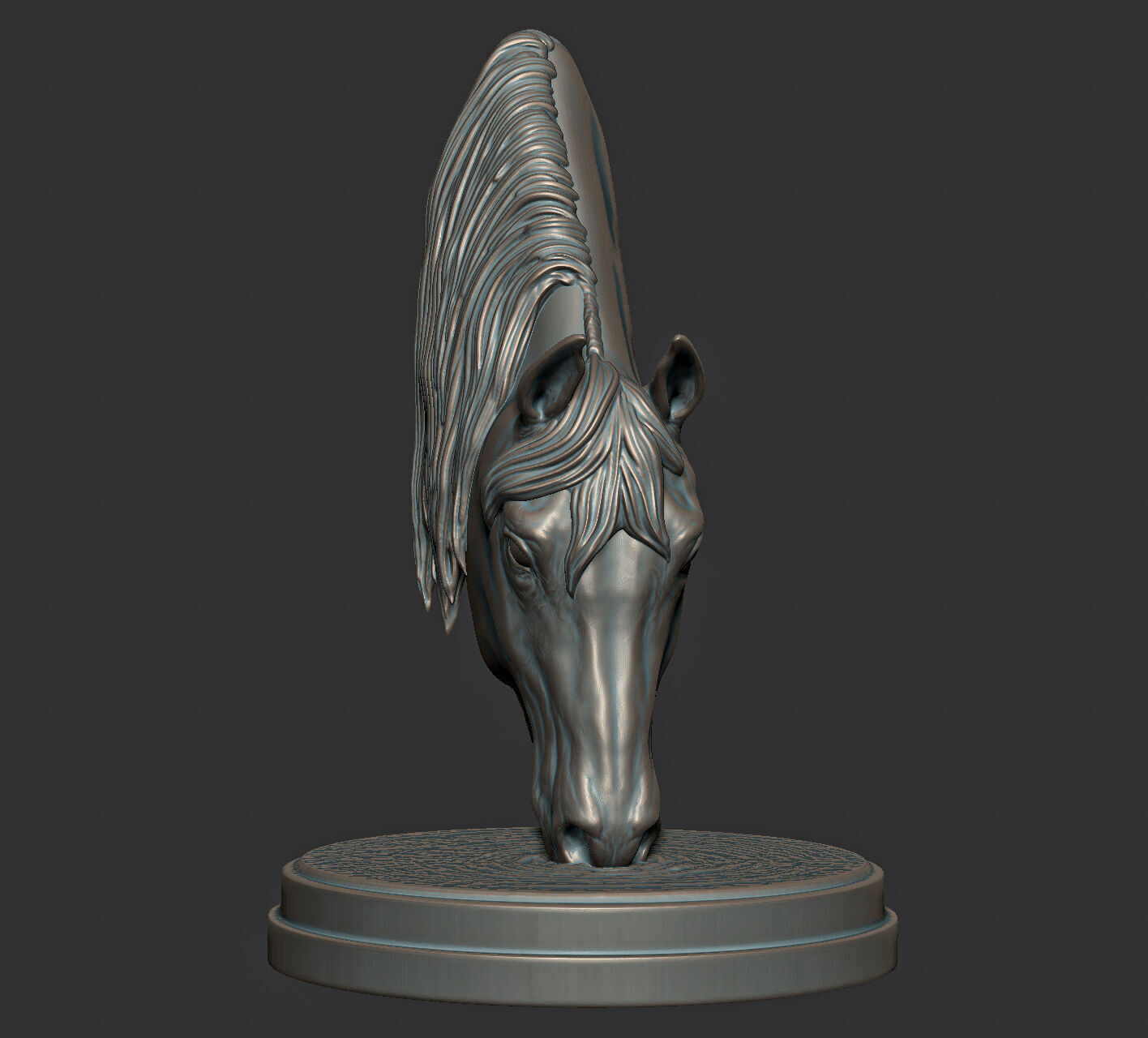 Drinking horse bust for 3D Printing 3D print model_5