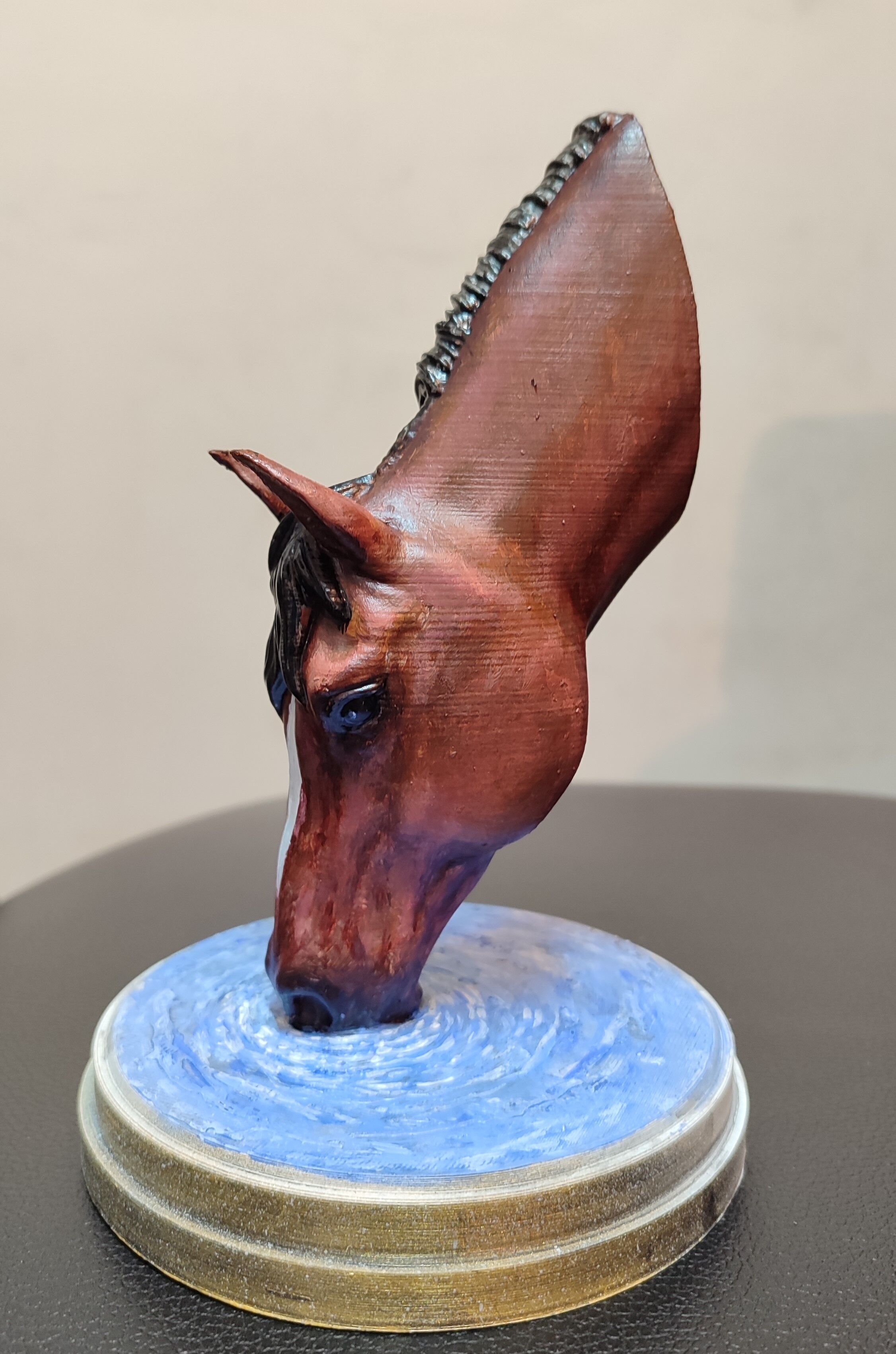 Drinking horse bust for 3D Printing 3D print model_10