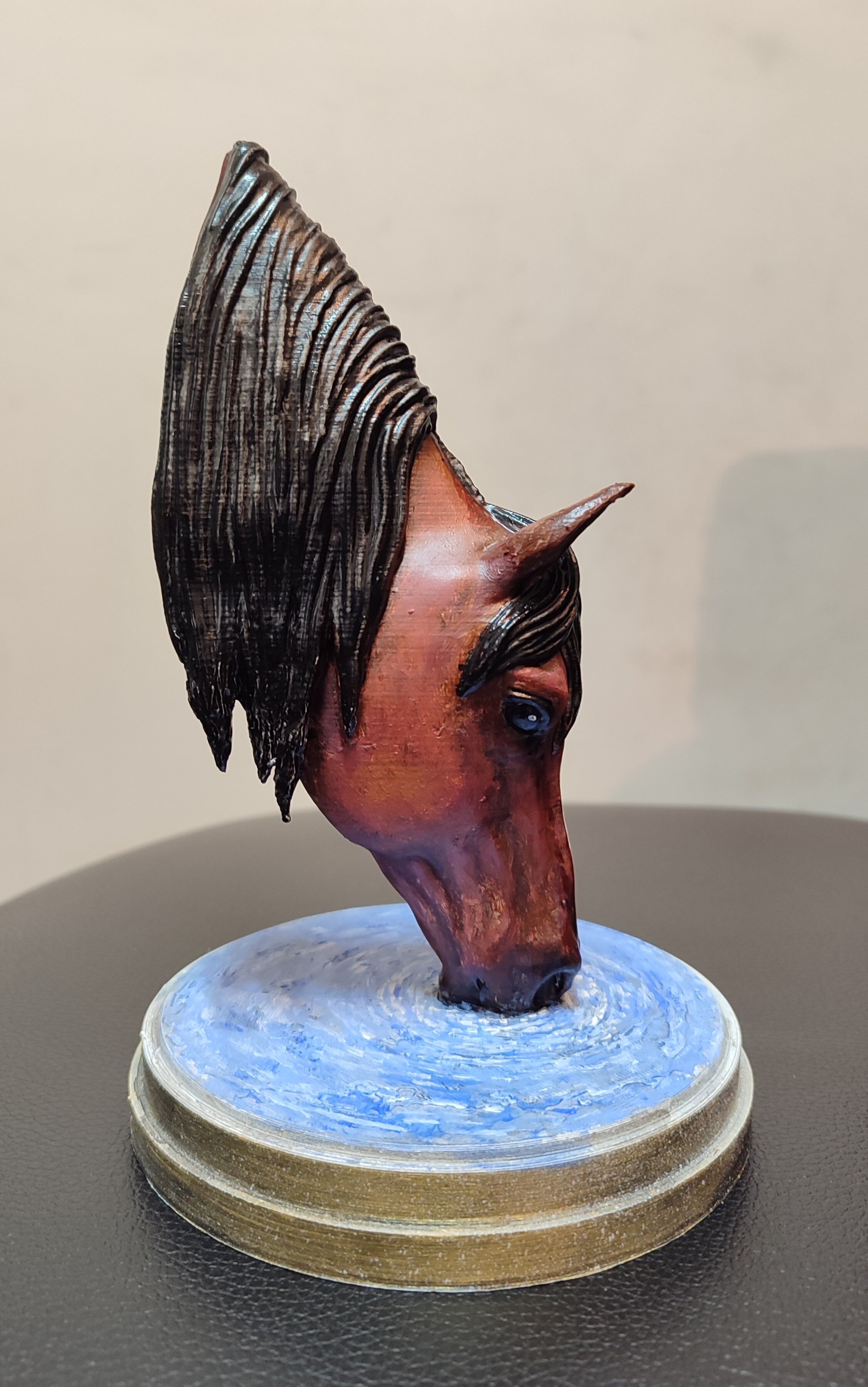 Drinking horse bust for 3D Printing 3D print model_7