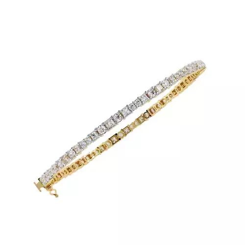 3D Printable Jewelry design of Bracelet with diamonds