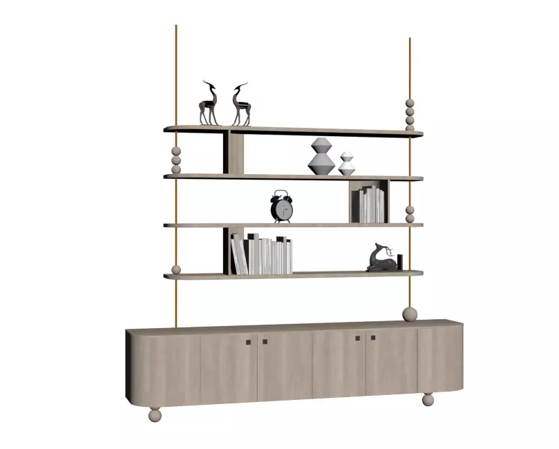 Console with Shelf 3D Model Inspired Recreation 3D model_0