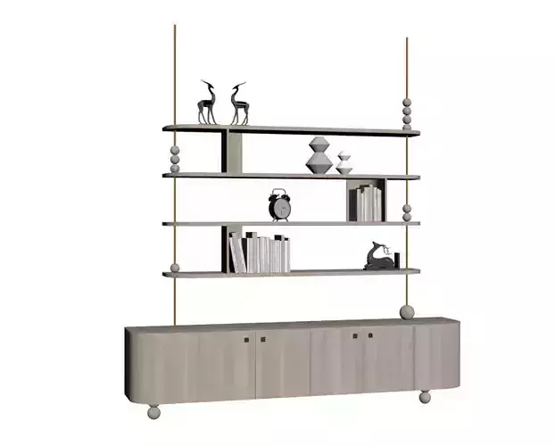 Console with Shelf 3D Model Inspired Recreation