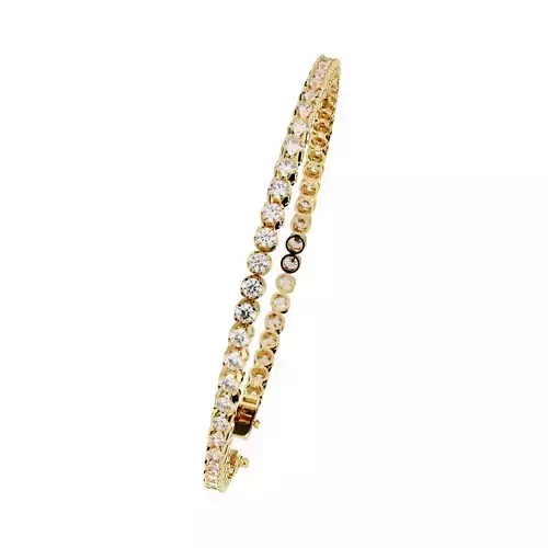 3D Printable Jewelry design of Bracelet with diamonds