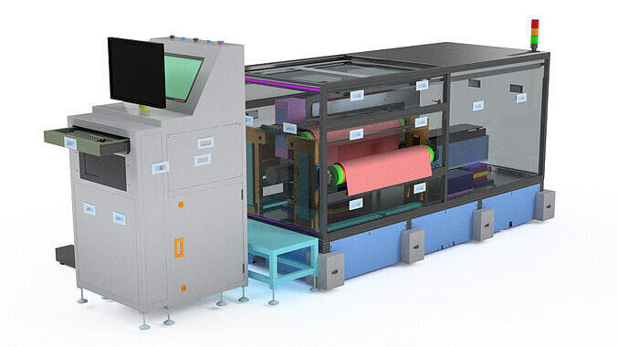 Laser Online Thickness Measurement for Battery Electrode Sheet 3D model