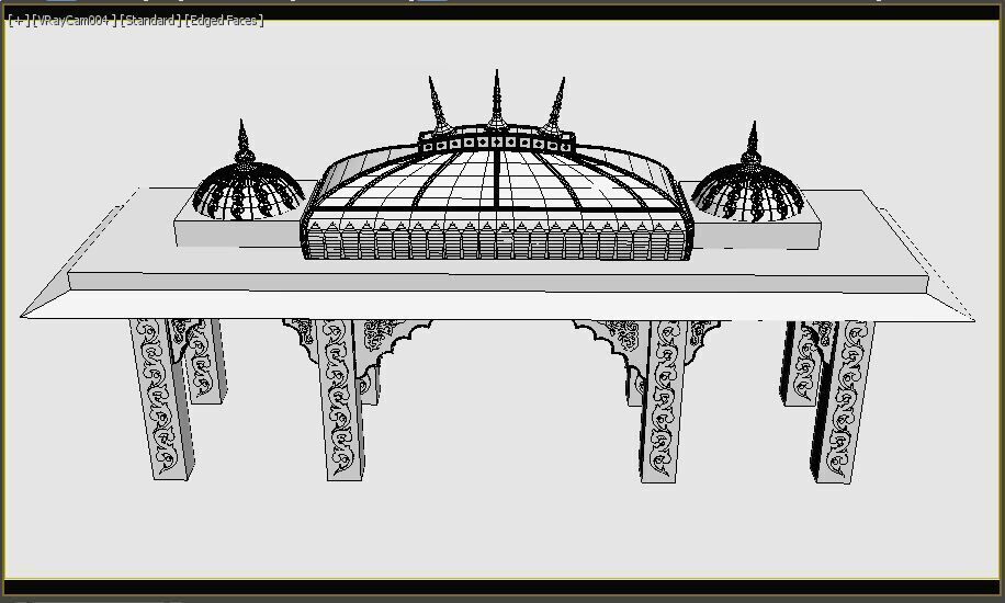 Indian Palace Porch 3D model_11