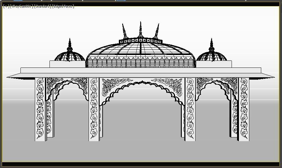 Indian Palace Porch 3D model_8