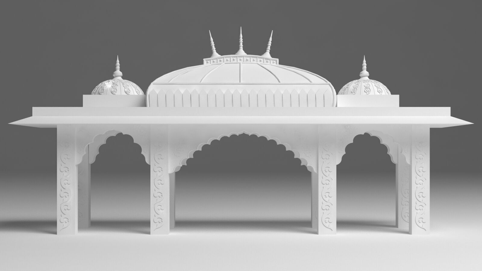 Indian Palace Porch 3D model_4