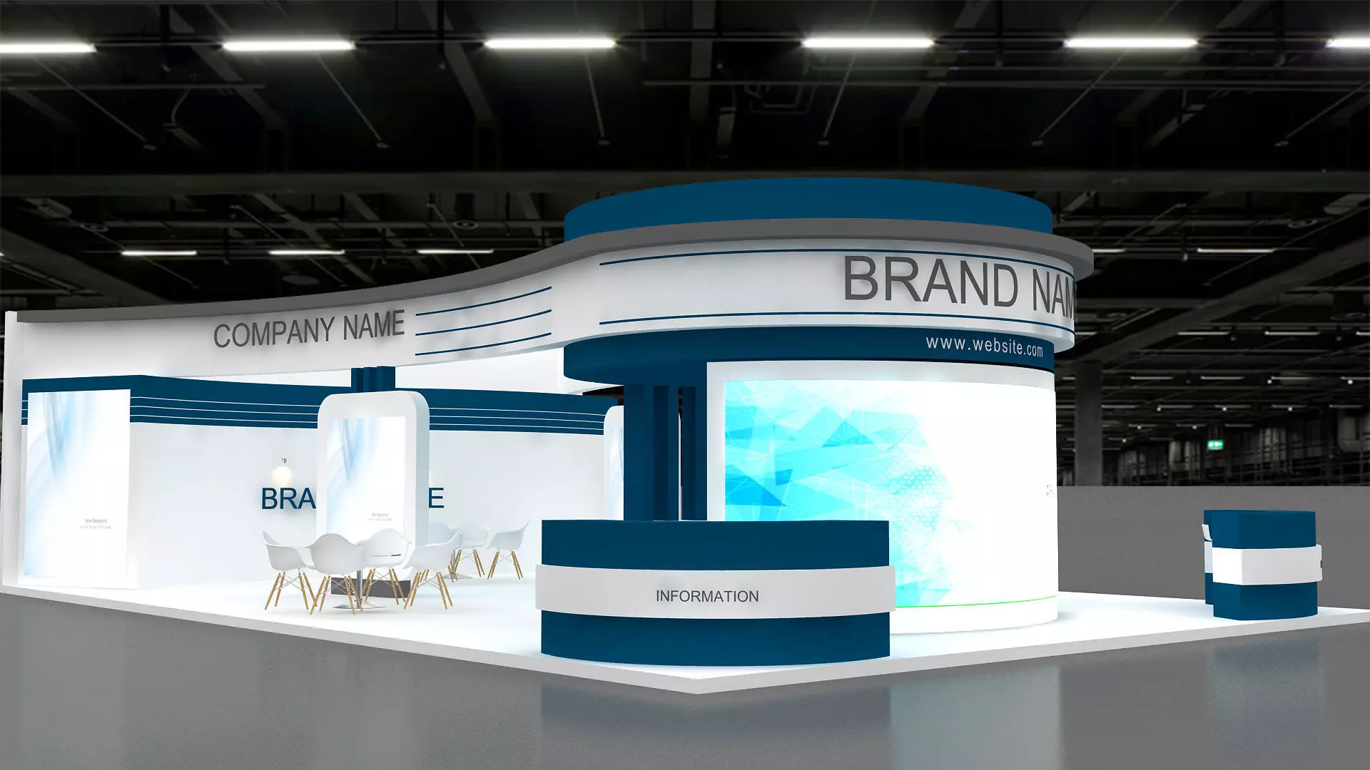 Exhibition and Booth 3D model_0