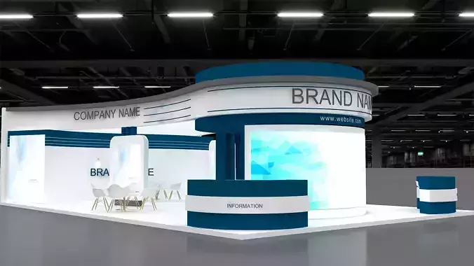 Exhibition and Booth 3D model