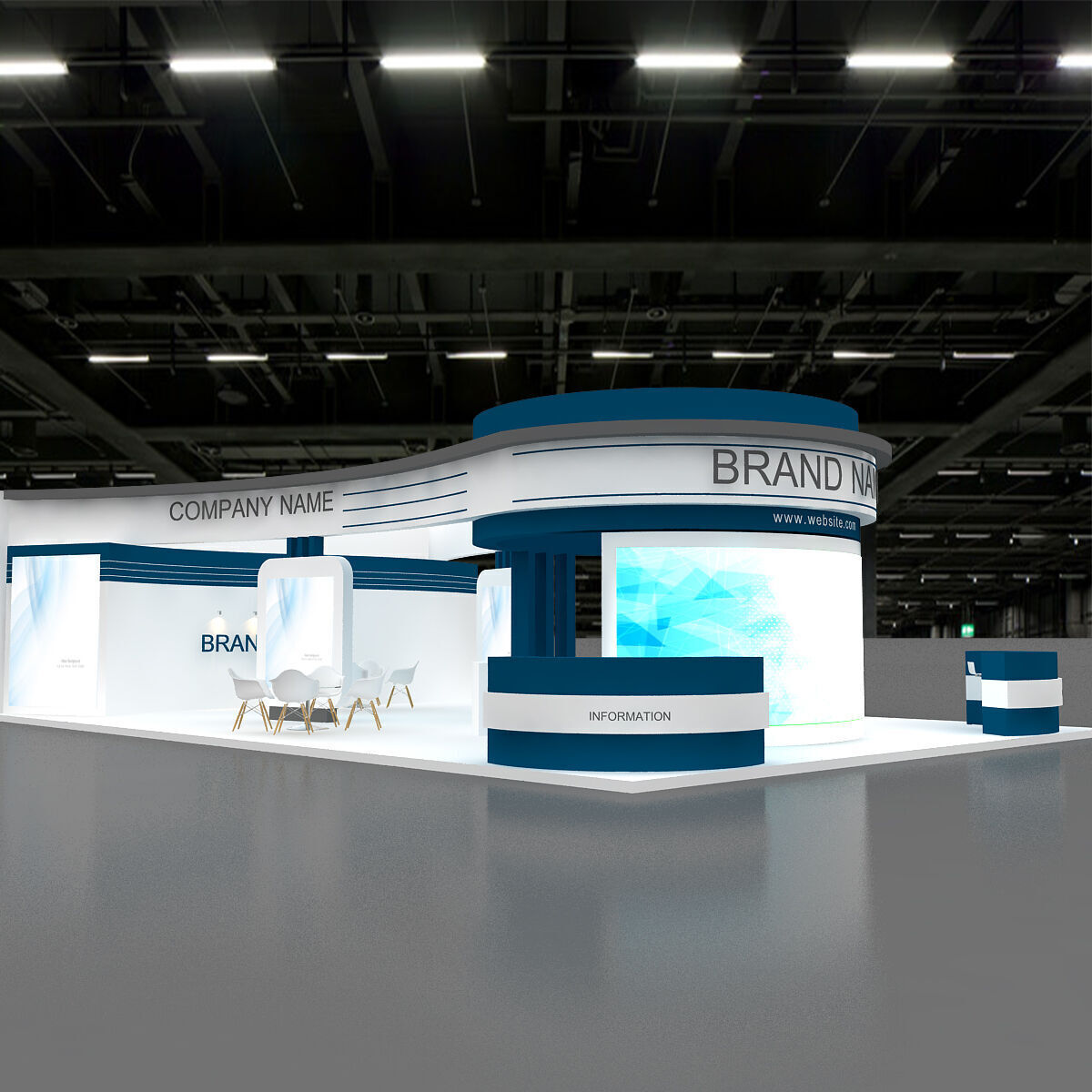 Exhibition and Booth 3D model_6