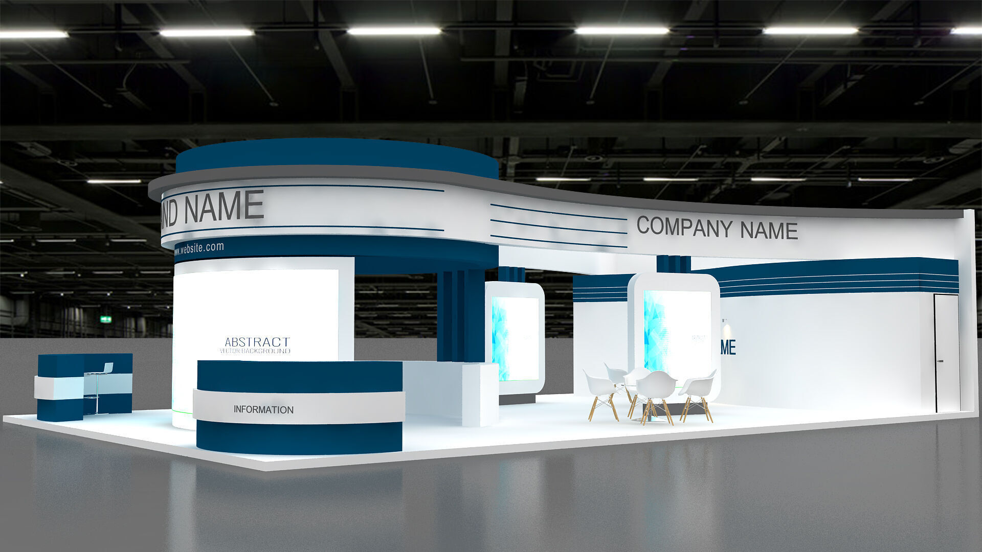 Exhibition and Booth 3D model_1