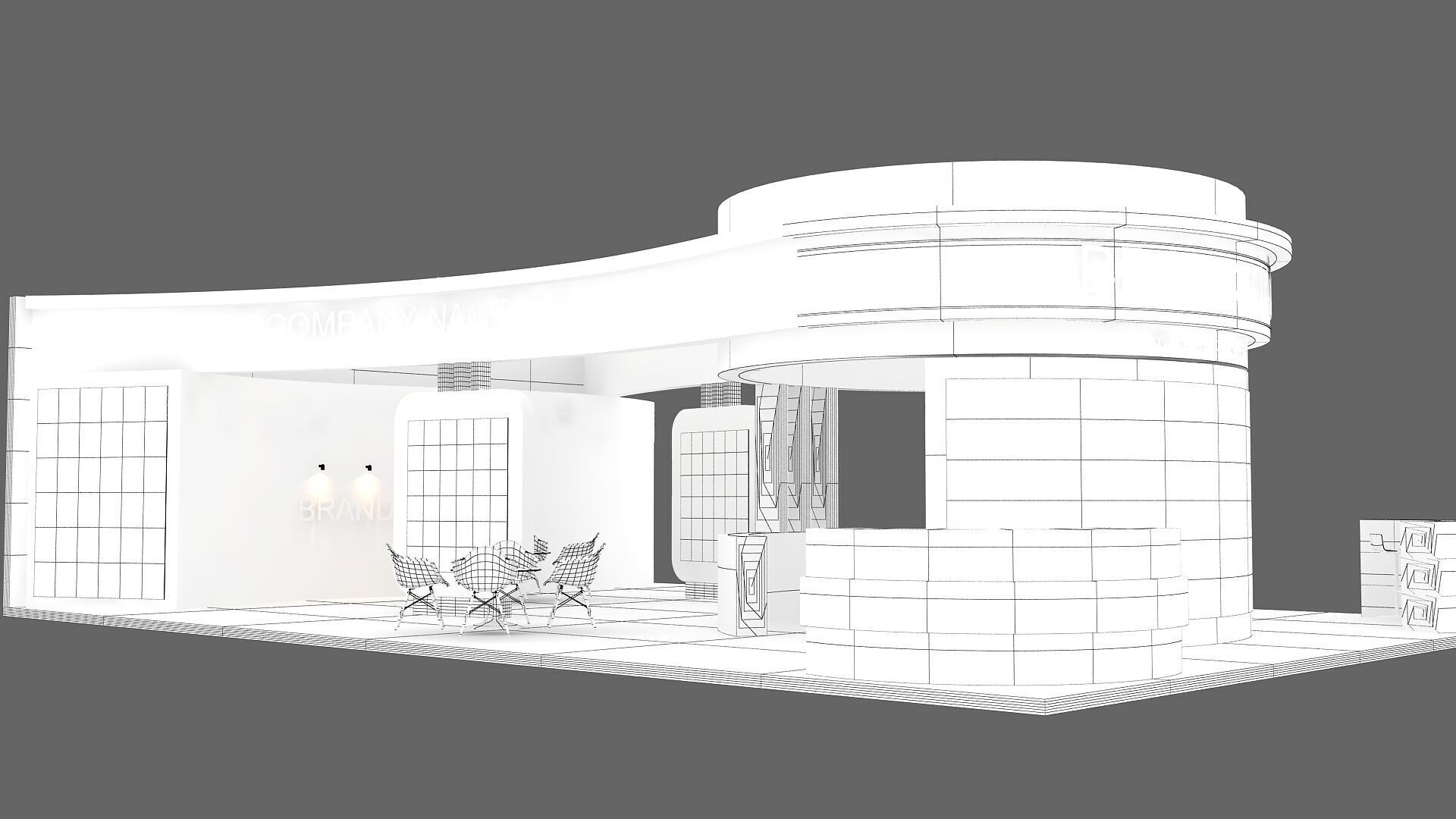 Exhibition and Booth 3D model_7