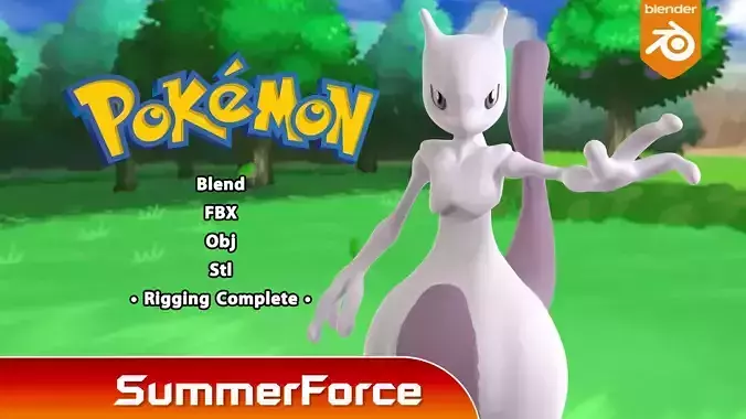 Mewtwo - Pokemon 3D model