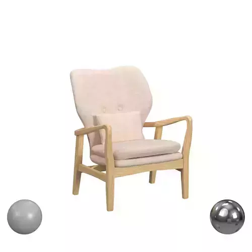 Tarly Accent Chair  VR-AR Low-poly 3D model
