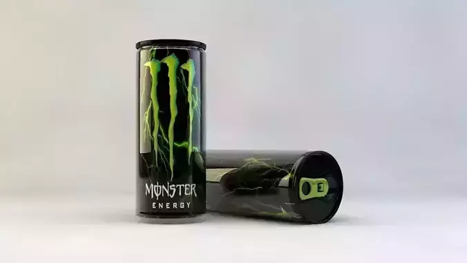 M Energy Drink Can 3D model 