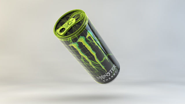 M Energy Drink Can 3D model  Low-poly 3D model_2