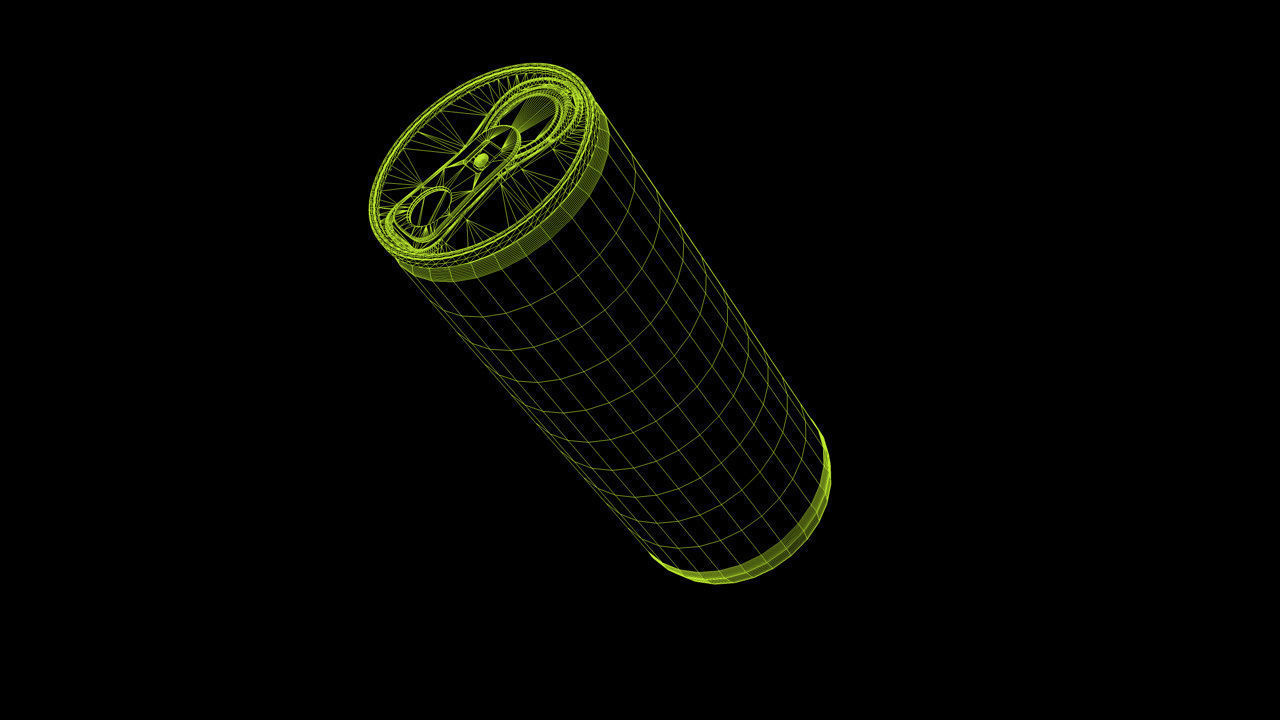M Energy Drink Can 3D model  Low-poly 3D model_1
