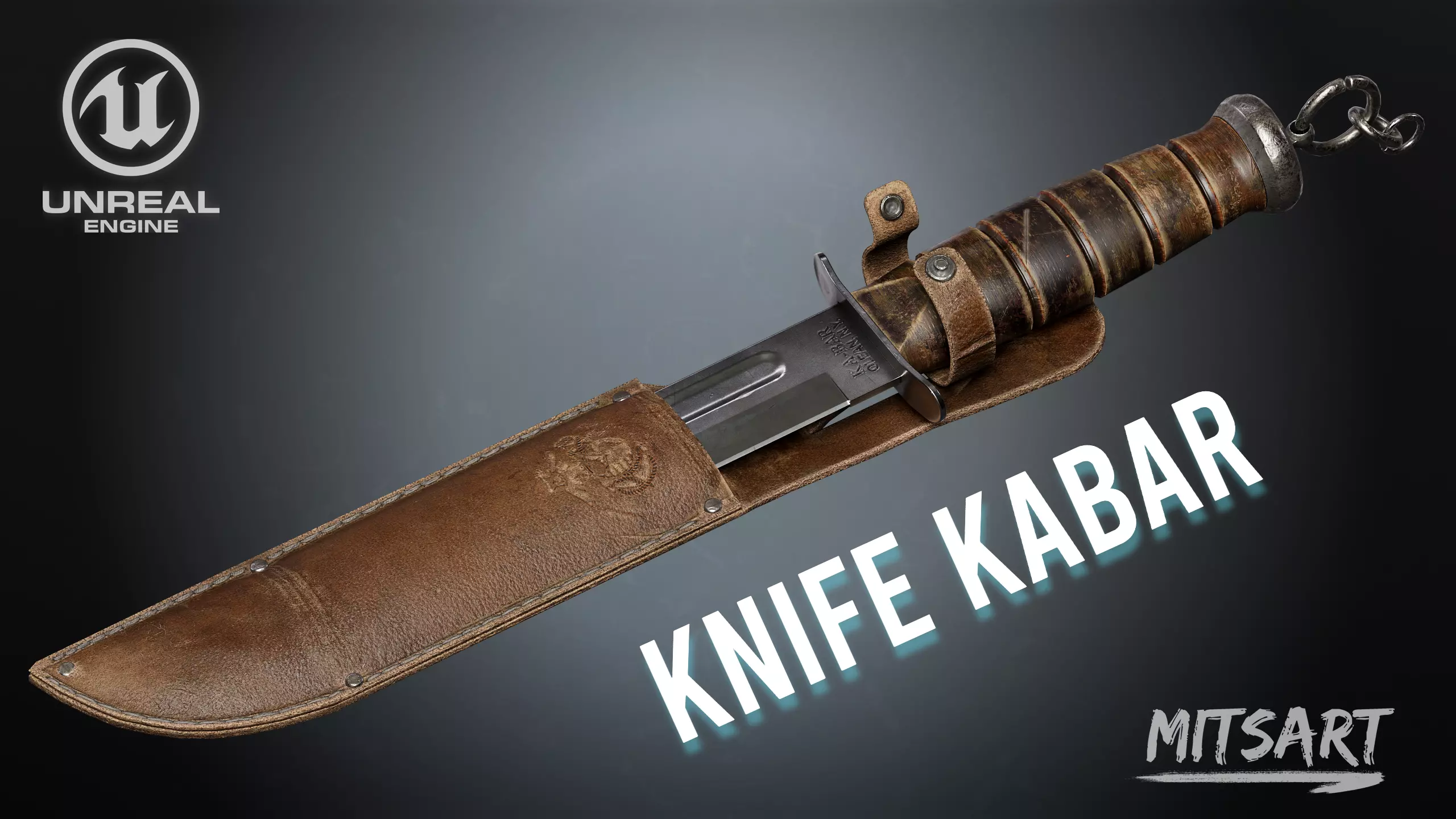 Knife Kabar Low-poly 3D model