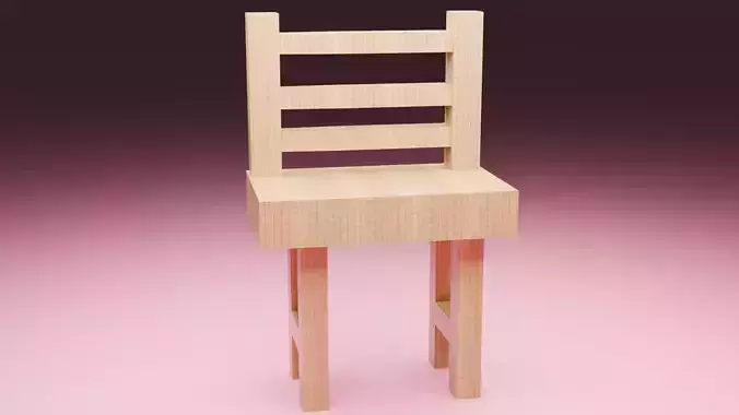 Silla Low-poly 3D model