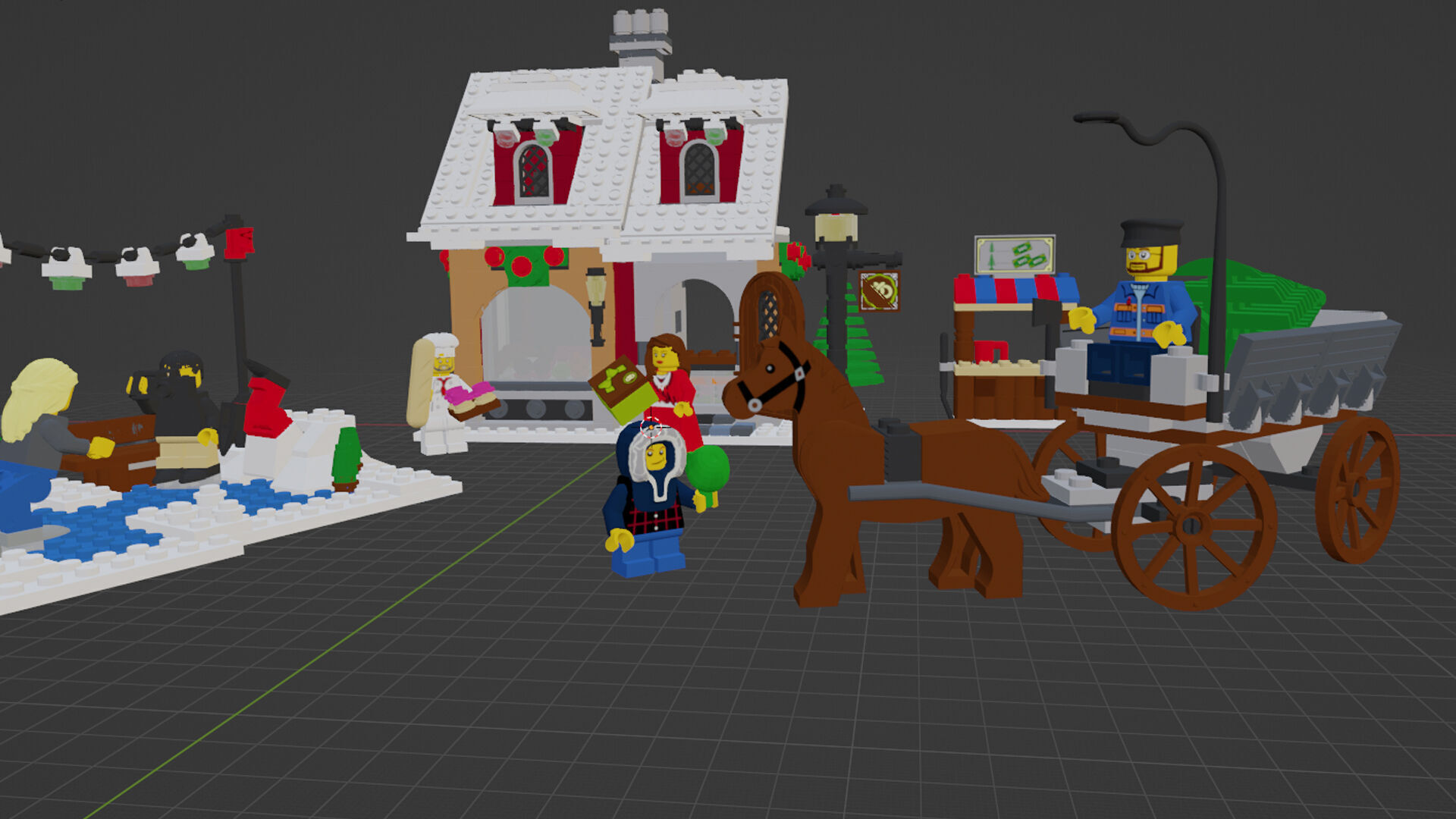 Wikibricks3D - 10216 Winter Village Bakery 3D print model_1