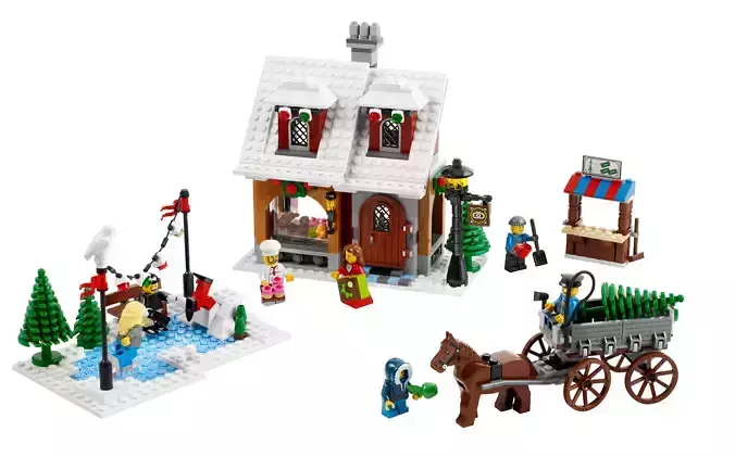 Wikibricks3D - 10216 Winter Village Bakery 3D print model