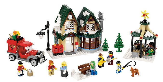 Wikibricks3D - 10222 Winter Village Post Office 3D print model