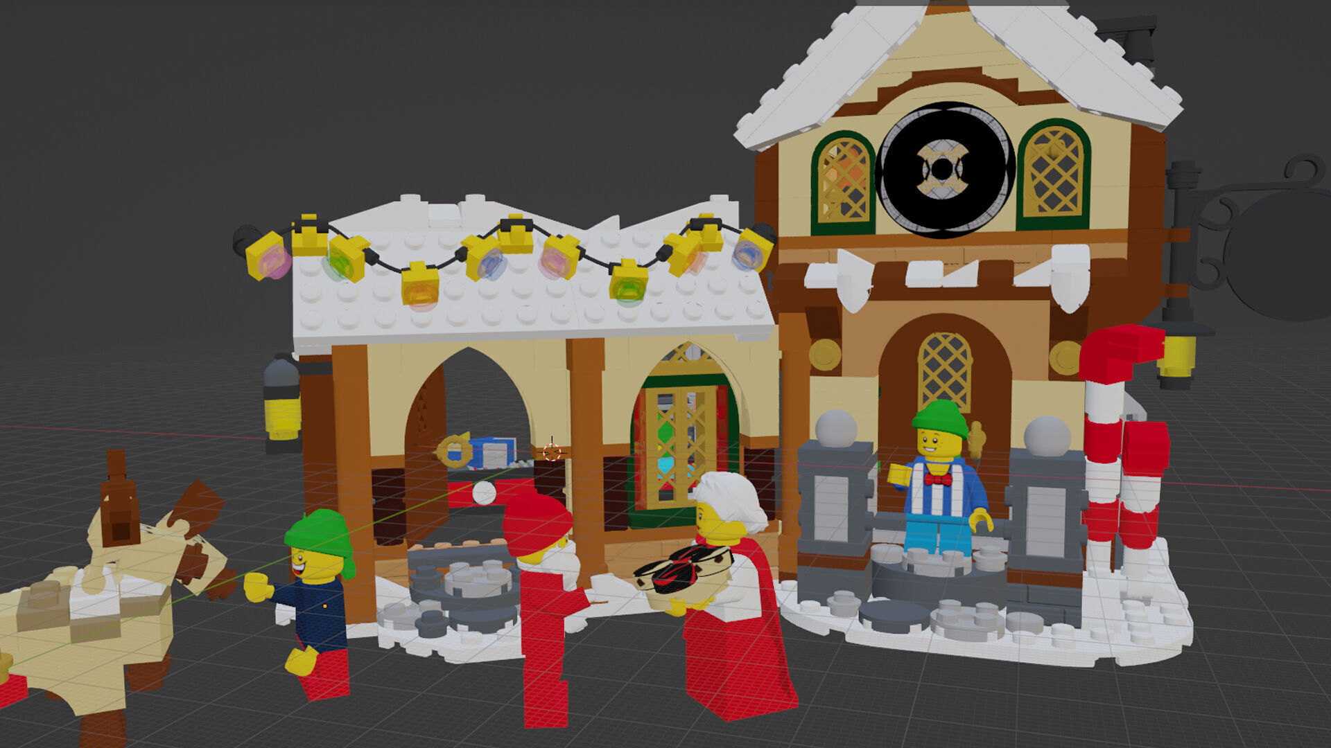 Wikibricks3D - 10245 Santa Workshop 3D print model_1