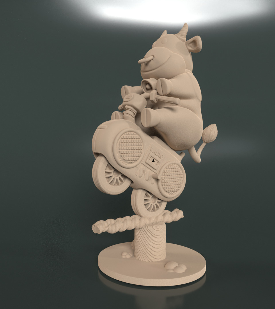 Mario kart world cow 3D print model_2