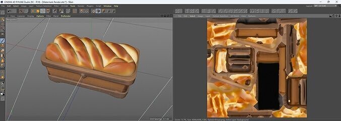 Stylized Bread - AI Low-poly 3D model 4
