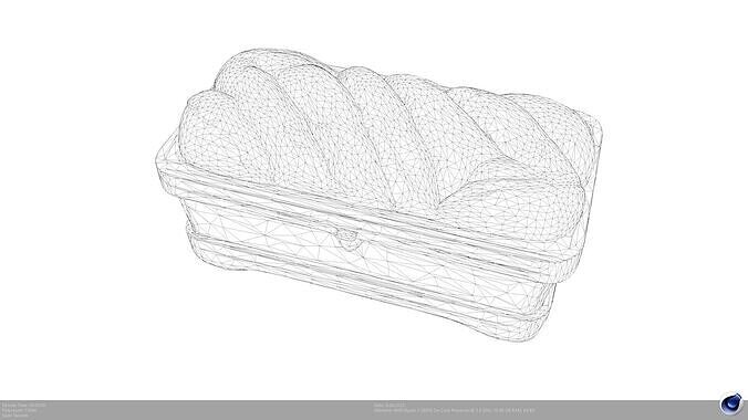 Stylized Bread - AI Low-poly 3D model 3