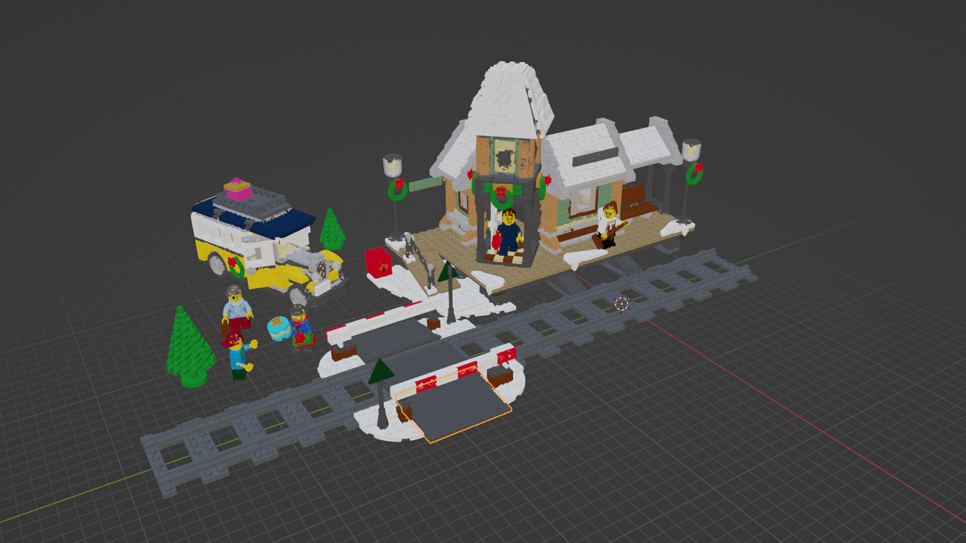 Wikibricks3D - 10259 Winter Village Station 3D print model_1