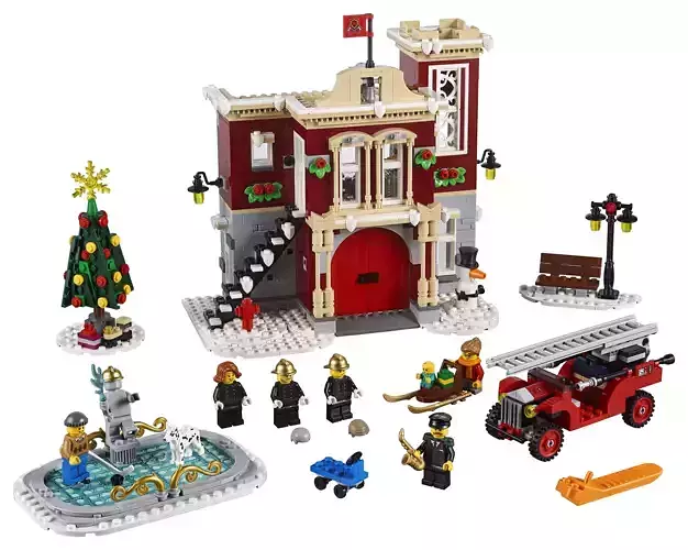 Wikibricks3D - 10263 Winter Village Fire Station 3D print model