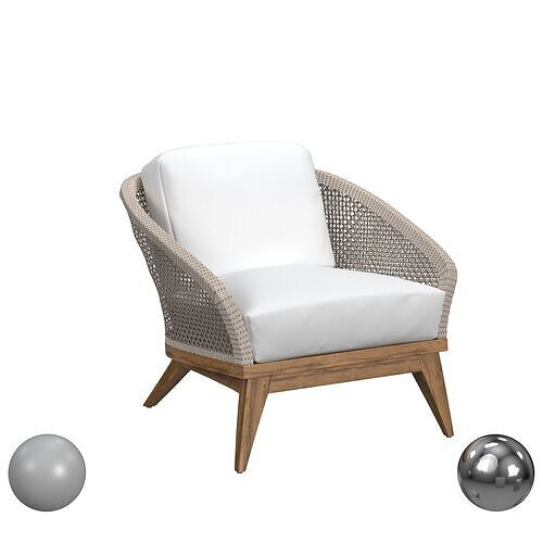 SANTORINI OUTDOOR LOUNGE CHAIR 3D model
