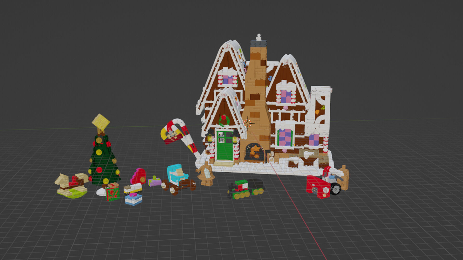Wikibricks3D - 10267 Gingerbread House 3D print model_1